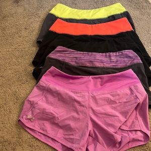 Lot of FIVE Under Armour Heat Gear 2” shorts
